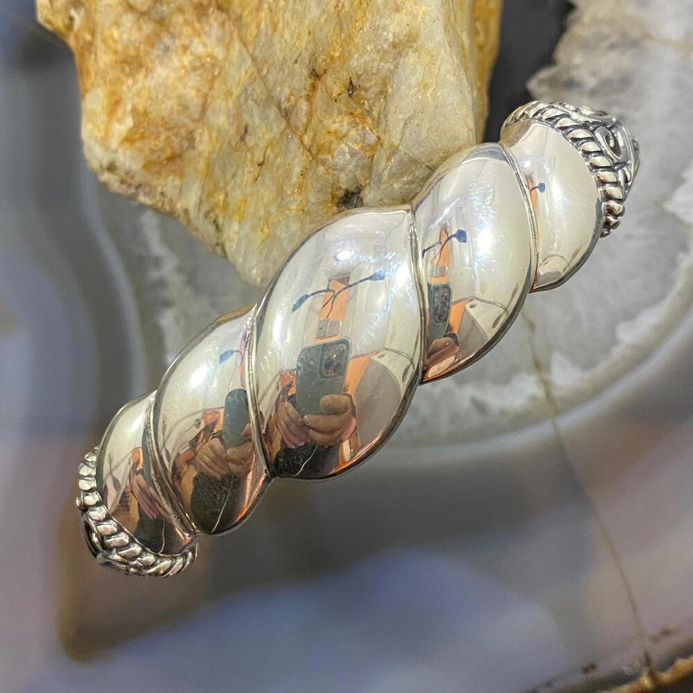 Carolyn Pollack Southwestern Style Sterling Bold Swirl Design Bracelet For Women
